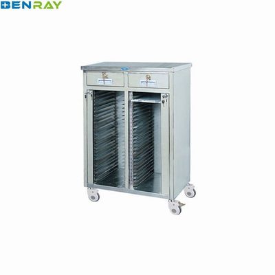 stainless steel patient record trolley