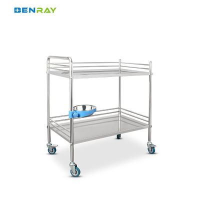 3 Layer Hospital Stainless Steel  Medical Instrument Trolley