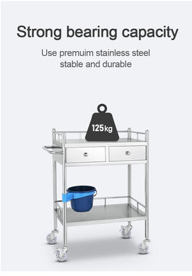 3 Layer Hospital Stainless Steel  Medical Instrument Trolley