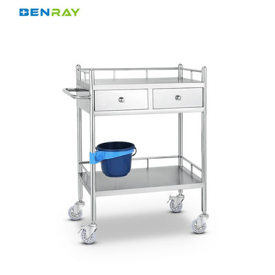 3 Layer Hospital Stainless Steel  Medical Instrument Trolley
