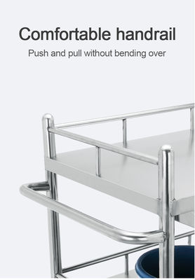 3 Layer Hospital Stainless Steel  Medical Instrument Trolley