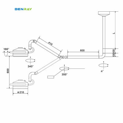 ENT Dental GNY Veterinary Surgery  Ceiling Type LED Operating Lamp