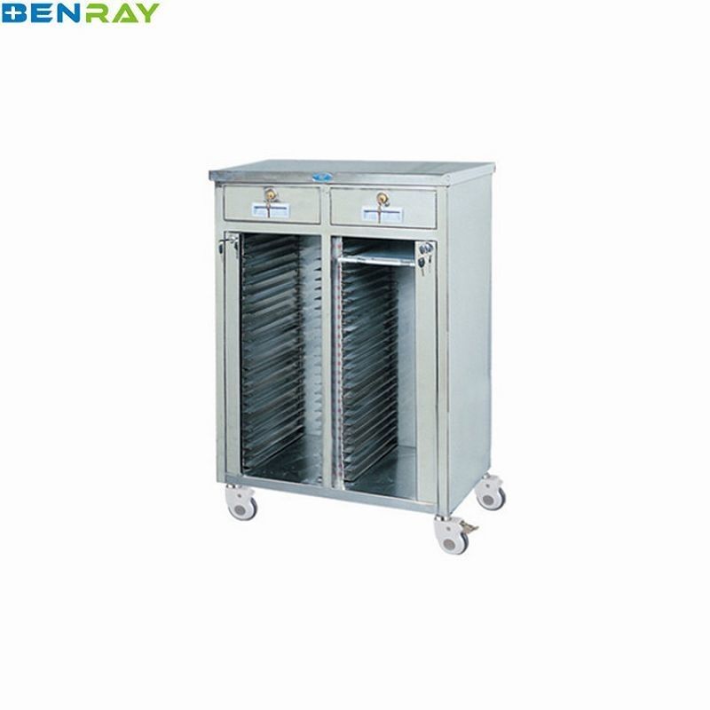 stainless steel patient record trolley