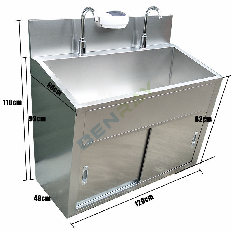 Stainless Steel Induction faucet Wash Sink for 2 people