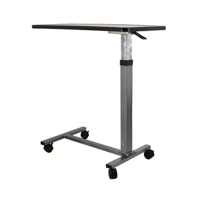 Portable Over Bed Table with Locking Wheels and Adjustable Height Perfect for Hospital and Home Care
